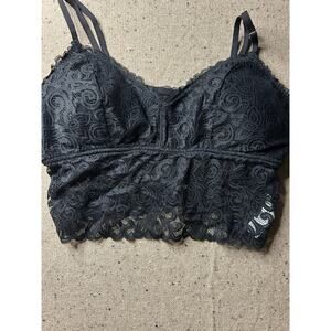 Black Lace Bralette – Whimsygoth Fairycore Aesthetic – Medium